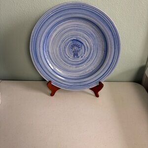 Country Living Dry Goods Blue Striped Dinner/Serving Plate